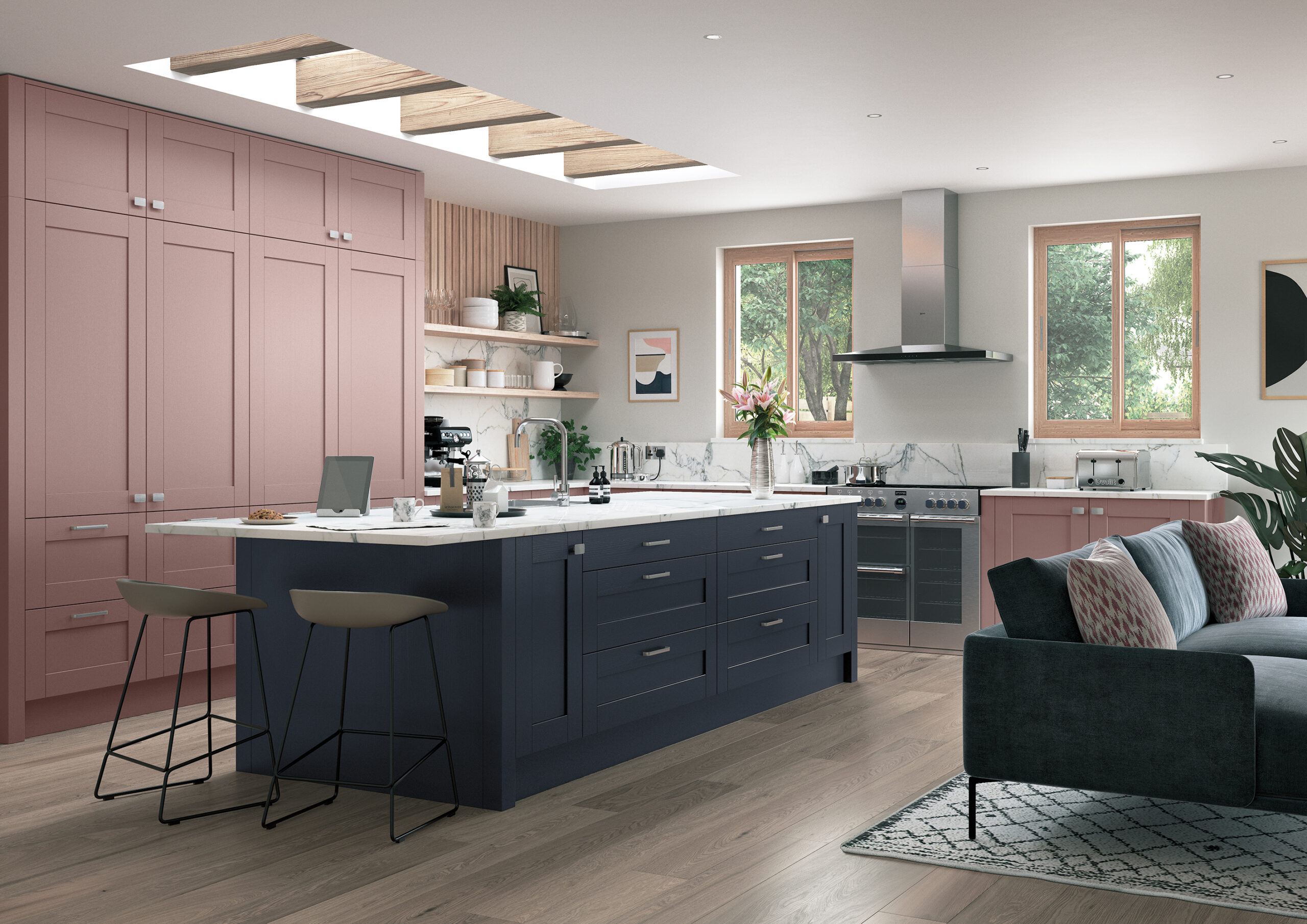 shaker kitchen island